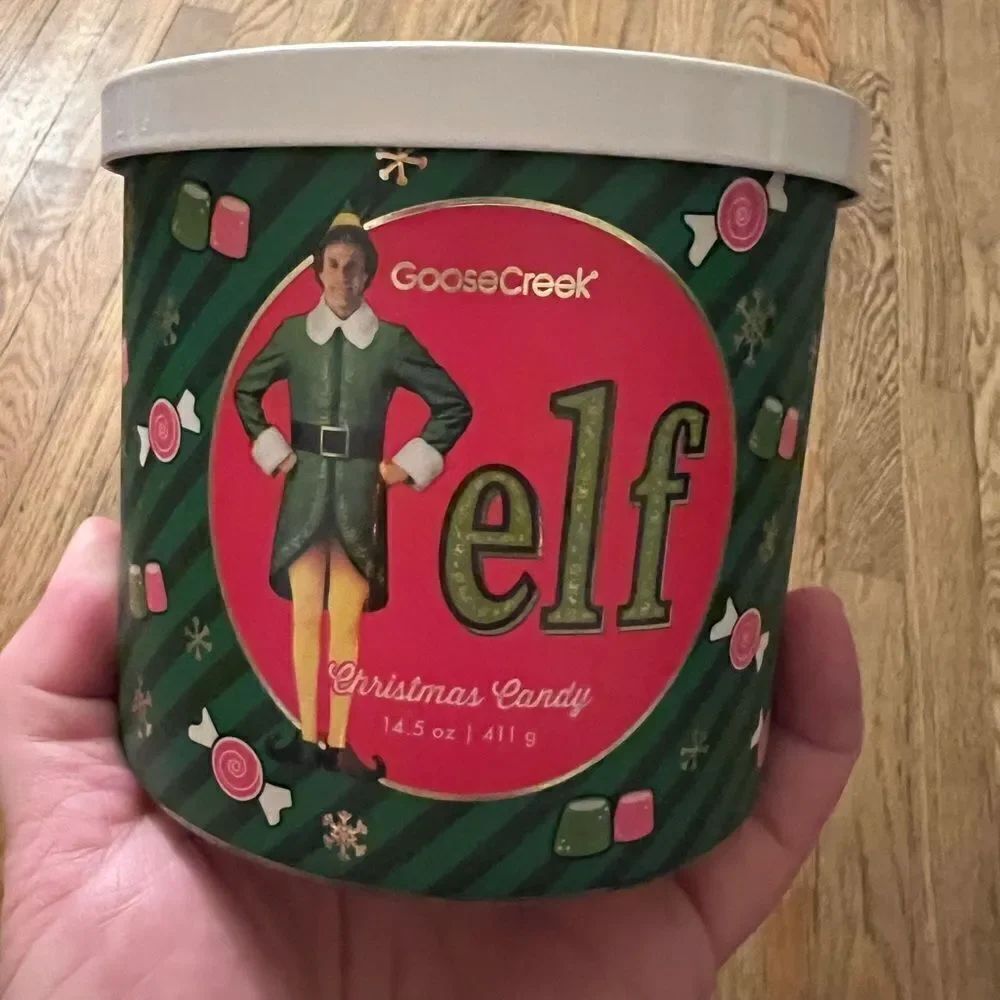 Goose Creek Limited Edition 3 Wick ELF Candle Christmas Candy 14.5 oz